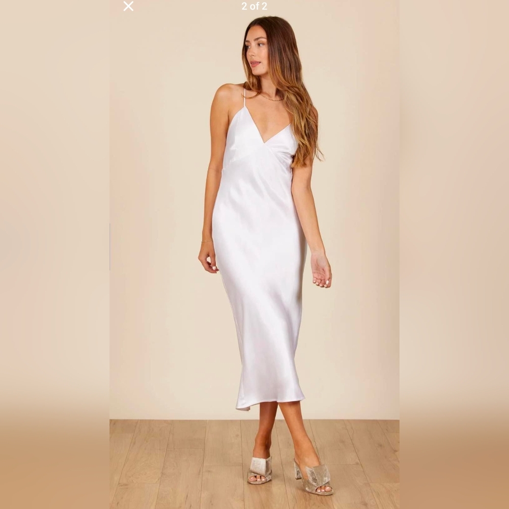 Park & Fifth White Midi Dress XS